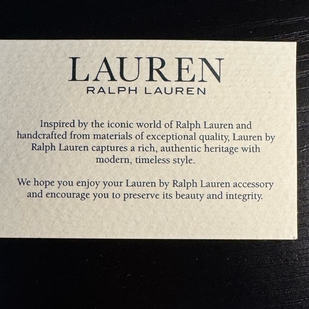 Lauren Ralph Lauren Bennington Mini Card Case Brown Leather NWT - Picture 10 of 10